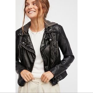 Free People vegan leather jacket